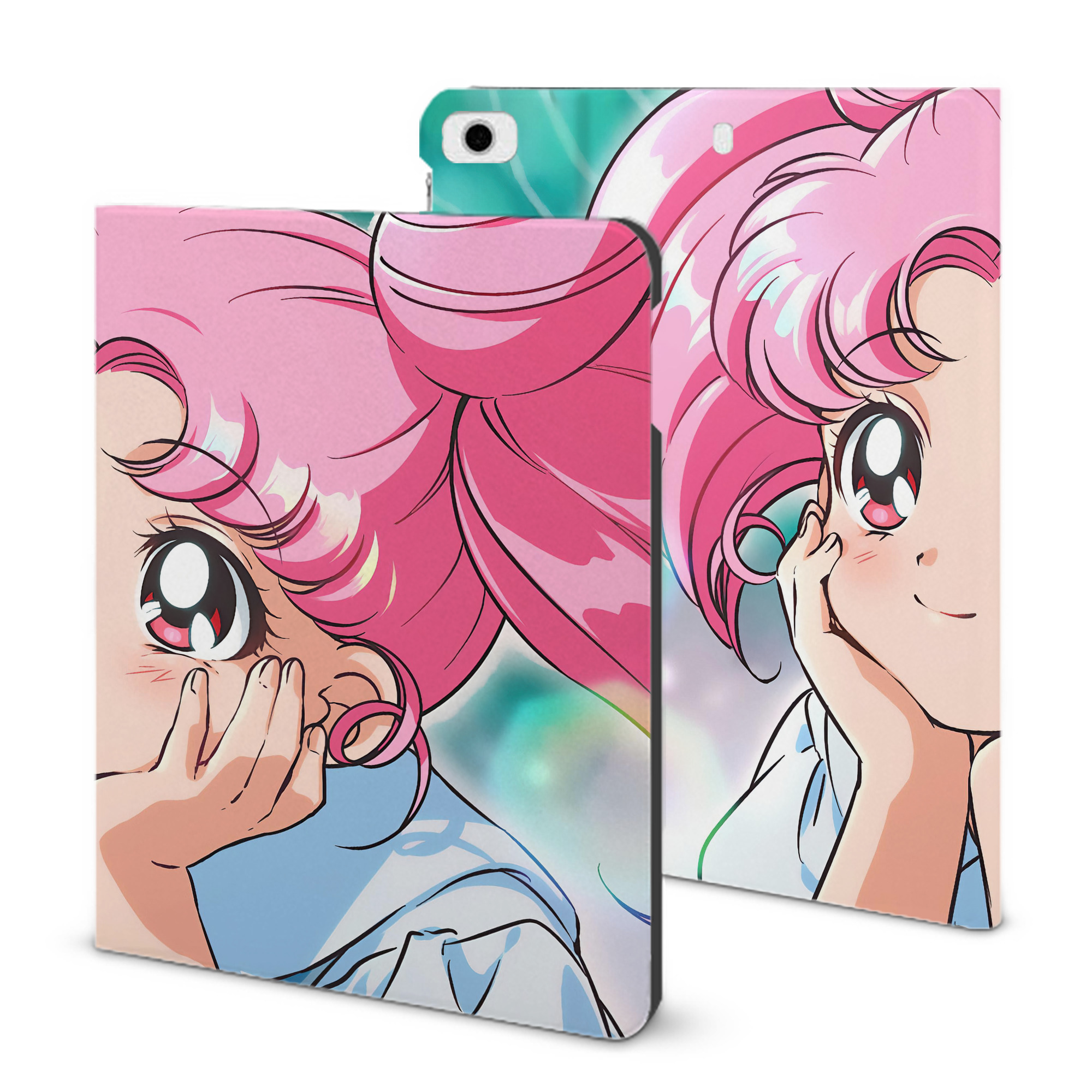 （画像用） 美少女戦士セーラームーン Sailor Moon IPad ケース ブック型 PUレザー TPU 耐衝撃 軽量 薄型 ペン収納なし 全面保護 IPad 各モデル対応